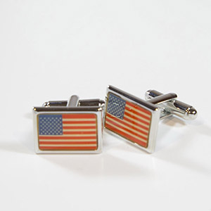 Gemelli Cufflinks Bandiera 1 100% Ottone